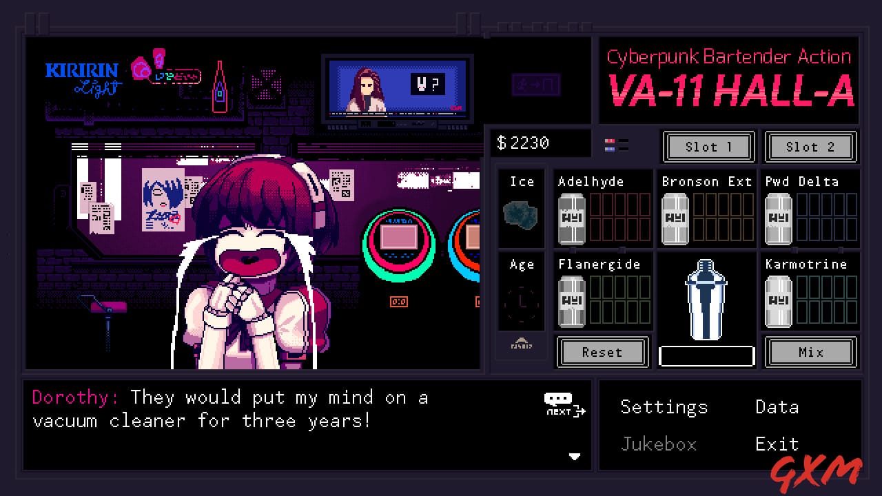 VA-11 Hall-A: Cyberpunk Bartender Action Screenshot 1
